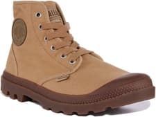 Image of Palladium Pampa Hi Unisex Lace Up Vegan Ankle Boot In Blue Black Size UK 4 - 12