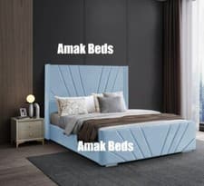 Image of Plush Velvet Savannah Bed Frame, With / Without Storage Double King Super King