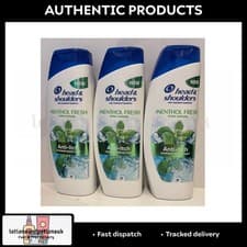 Image of 3 x Head & Shoulders Menthol Fresh Anti Itch Anti Dandruff Shampoo 400ml