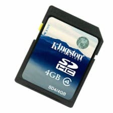 Image of Kingston 4GB SD SDHC Memory Card Class 4 Standard Secure Digital C4