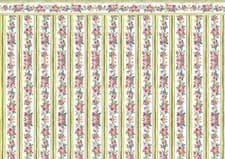 Image of DOLLS HOUSE SELF-ADHESIVE WALLPAPER MATTE MINIATURE 1/12th SCALE (LANDSCAPE)