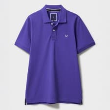 Image of Crew Clothing Mens Classic Cotton Pique Polo Shirt Marine Blue