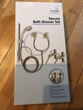 Image of Croydex Bath Shower Set White AB160022 With Riser Rail