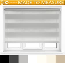 Image of Made To Measure Day & Night Roller Blinds Zebra Effect -  Up to 180cm x 210cm