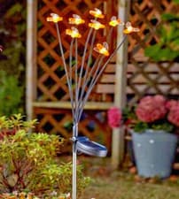 Image of Solar LED Stake Lights Light Up Bee Tree Outdoor Lighting Ornament Large 70cm
