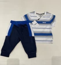 Image of BNWT Baby Boys Hugo Boss T-shirt And Joggers Set Outfit Age 9 Months