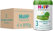 Image of HiPP Organic 3 Growing Up Baby Milk Powder Formula, from 12 Months, 800g Pack 6