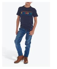 Image of Barbour Boys' Logo T-Shirt, Navy. Large