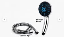 Image of New Shower Head Set 3 Mode Function Chrome Handset 1.5 Meter Hose pipe