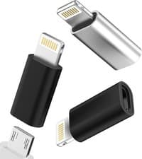 Image of Micro USB Female to Lightning Male Charging adapter (3 Pack) for iPhone 14 13 1