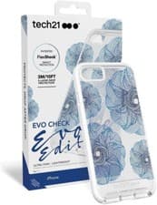 Image of Tech21 Evo Check Evoke Premium Case for iPhone SE 3 SE 2 iPhone 8 & 7 Pink Blue