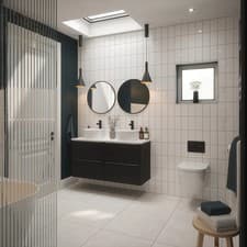 Image of Johnson Tiles Veneto White Gloss Cerami Wall tile, Pack of 50, (L)200mm (W)100mm