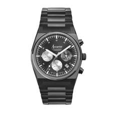 Image of Accurist Origin 41mm Mens Round Black Analogue Watch with Black Bracelet
