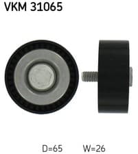 Image of Upper SKF VKM 31065 Deflection/Guide Pulley, V-ribbed belt for AUDI,SKODA,VW