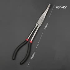 Image of 11" Extra Long Nose Pliers 40-45 Degrees Bent Nose