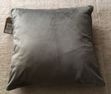 Image of Kilburn Scott - Light Grey - Piped Velvet Cushion - 50cm x 50cm