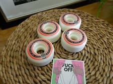 Image of ZUKIE Skateboard wheels 52MM /99a comes with pre loved set of BEARINGS