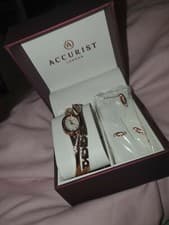 Image of Accurist ladies watch and jewellery set.  Brand new with plastic covers still on