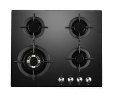 Image of Cookology 60cm Gas on Glass Hob 4-Burner, Wok Zone, Auto Ignite - Black GGH606BK