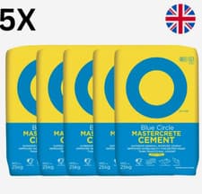 Image of 5 x Blue Circle Mastercrete Cement 25kg - Bulk Discount Free Delivery