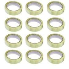Image of 12 ROLLS OF CLEAR  24MM x 66M PARCEL PACKING SELLOTAPE TAPE CELLOTAPE