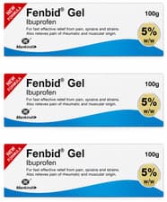 Image of 3 x Ibuprofen Gel 5% Pain Relief Backache 100g - BRANDS MAY VARY