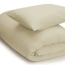 Image of Belledorm 200 Thread Count Egyptian Cotton Duvet Cover-IVORYPlain Dyed Bed Linen