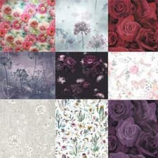 Image of Stunning Assorted Floral/Roses/Leaves  10m Wallpaper 