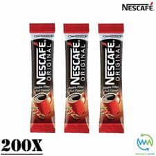 Image of 200 x NESCAFE Original Individual COFFEE Sachets CUP Instant Sticks SACHET Blend
