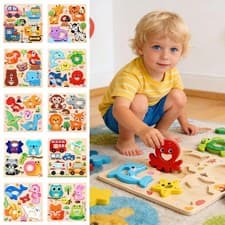 Image of Cute Animal Series Animals Cognitive Jigsaw Puzzle Children Educational Toys