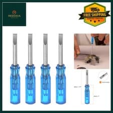 Image of Precision 2.5mm Magnetic Flat Head Mini Slotted Screwdriver Tool 4 Pcs 45mm