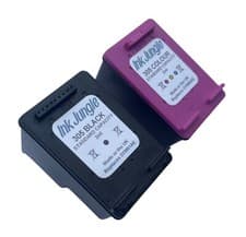 Image of Refilled 305 Black & Colour Ink Cartridge For HP ENVY 6420e Inkjet Printer