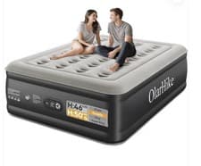 Image of OlarHike Inflatable Air Mattress with Built-in Pump – Double, Black 190x140x50cm