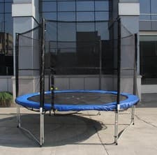 Image of Trampoline Safety Enclosure  Netting Complete With Poles Also Net Only