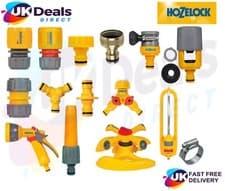 Image of Hozelock Garden Hose Attachments Nozzle, Tap End, Water Stop Connector spray gun