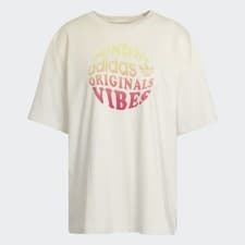 Image of adidas Originals Womens Premium Boyfriend T-Shirt White HU1952 Oversized UK 4-20