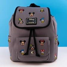 Image of RARE Loungefly x Disney Mickey and Friends Embroidered Icons Mini Backpack