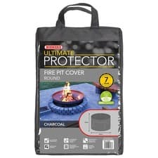 Image of Bosmere Ultimate Protector Round Fire Pit Cover Sizes Small Large Charcoal