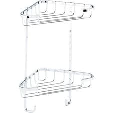 Image of Croydex Rust Free Small Two Tier Corner Basket