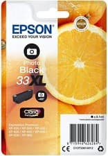 Image of GENUINE EPSON 33XL Photo Black cartridge ORIGINAL sealed ink T3361 ORANGES UK 48