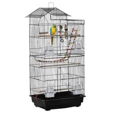 Image of PawHut Bird Cage for Budgies, Finches, Canaries w/ Accessories, Toys, Tray