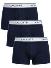 Image of Lacoste Men's 3 Pack Trunks, Black