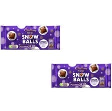 Image of 2 x Cadbury Mini Snowball Bar Perfect As Treat For You Or Someone Special 110g