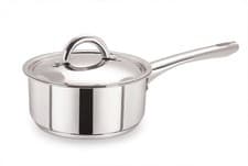Image of Commercial Heavy Duty Stainless Steel Saucepan + Stainless Steel Lid 16 &18cm