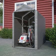 Image of Storage Tent Bicycle Motorbike PE Shelter Backyard Waterproof Small 1.8*1M Grey