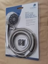 Image of Croydex Amalfi Single Function Shower Set With Bracket S/S Shower Hose 1.5m