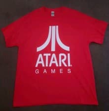 Image of ATARI GAMES T-SHIRT RED RETRO TEE GILDAN HEAVY COTTON MENS XL NEW WITHOUT TAGS