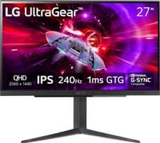 Image of LG 27" UltraGear QHD (2560x1440) Gaming Monitor, 240Hz, 1ms, VESA DisplayHDR