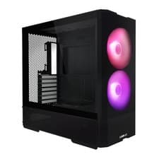 Image of Lian Li LANCOOL 207, Black, Mid Tower Chassis w/ Tempered Glass Window, 2x 140mm