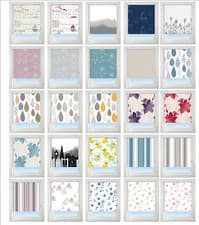 Image of Blackout Roller Blind, Patterned Thermal 100% Blackout Fabric, Window Blind